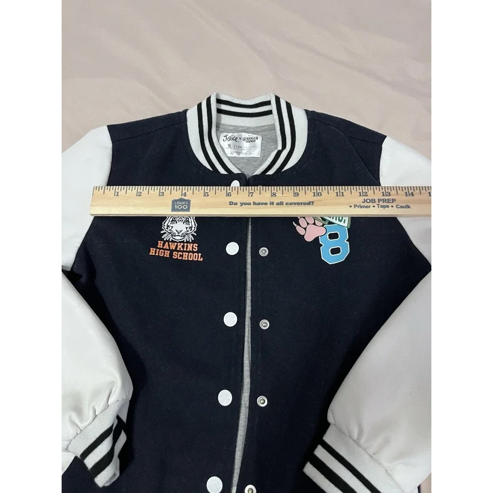 Stranger Things Jacket Justice Varsity Hawkins High Tigers Girls  Small 7/8